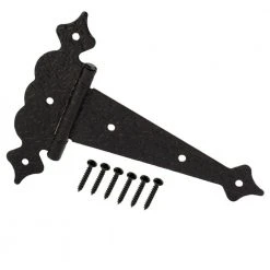 Everbilt 6 in. Black Decorative Hammered Tee Hinge