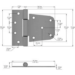Everbilt 3-1/2 in. Galvanized Heavy Duty Tee Hinge -Everbilt Store everbilt fence gate hinges 13536 31 1000