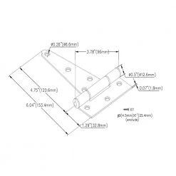 Everbilt 5 in. Zinc Plated Tee Hinge 10 Everbilt 5 in. Zinc Plated Tee Hinge -Everbilt Store everbilt fence gate hinges 13537 76 1000
