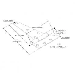 Everbilt 6 in. x 6 in. Zinc-Plated Heavy-Duty Tee Hinge -Everbilt Store everbilt fence gate hinges 13618 76 1000