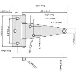 Everbilt 4 in. Stainless Steel Heavy Duty Tee Hinge -Everbilt Store everbilt fence gate hinges 14399 31 1000