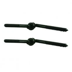 Everbilt 4 in. x 4 in. Black Screw Hook and Eye Hinge (2-Pack)