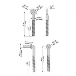 Everbilt 4 in. x 4 in. Black Screw Hook and Eye Hinge (2-Pack) -Everbilt Store everbilt fence gate hinges 14976 76 1000
