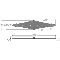 Everbilt 6 in. Black Heavy Duty Decorative Strap Hinge -Everbilt Store everbilt fence gate hinges 15025 31 1000