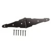 Everbilt 6 in. Black Heavy Duty Decorative Strap Hinge