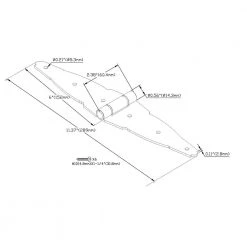 Everbilt 6 in. Black Heavy Duty Decorative Strap Hinge -Everbilt Store everbilt fence gate hinges 15025 76 1000