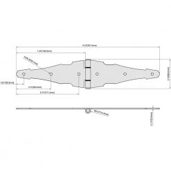 Everbilt 8 in. Black Heavy Duty Decorative Strap Hinge -Everbilt Store everbilt fence gate hinges 15028 31 1000