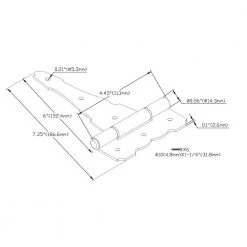 Everbilt 6 in. x 4-1/4 in. Black Heavy-Duty Decorative Tee Hinge -Everbilt Store everbilt fence gate hinges 15031 76 1000