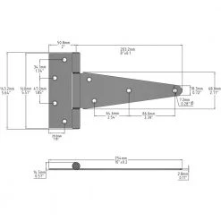 Everbilt 8 in. Galvanized Heavy-Duty Tee Hinge (2-Pack) -Everbilt Store everbilt fence gate hinges 15280 31 1000