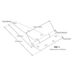 Everbilt 8 in. Galvanized Heavy-Duty Tee Hinge (2-Pack) -Everbilt Store everbilt fence gate hinges 15280 76 1000