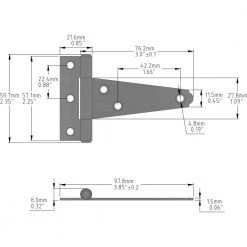 Everbilt 3 in. Zinc-Plated Tee Hinge (2-Pack) -Everbilt Store everbilt fence gate hinges 15291 31 1000