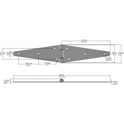 Everbilt 10 in. x 10 in. Zinc-Plated Heavy Duty Strap Hinge -Everbilt Store everbilt fence gate hinges 15406 31 1000