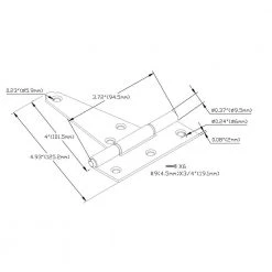 Everbilt 4 in. x 3-3/20 in. Zinc-Plated Heavy-Duty Tee Hinge 12 Everbilt 4 in. x 3-3/20 in. Zinc-Plated Heavy-Duty Tee Hinge -Everbilt Store everbilt fence gate hinges 15407 76 1000