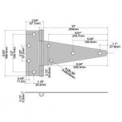 Everbilt 10 in. Zinc Plated Heavy-Duty Tee Hinge -Everbilt Store everbilt fence gate hinges 15411 76 1000