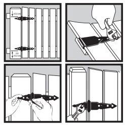 Everbilt 8 in. Black Heavy Duty Strap Hinge (2-Pack) -Everbilt Store everbilt fence gate hinges 15428 4f 1000