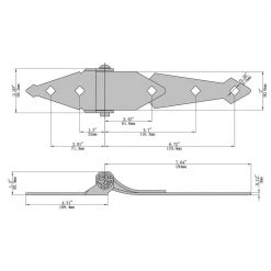 Everbilt 8 in. Black Heavy Duty Strap Hinge (2-Pack) -Everbilt Store everbilt fence gate hinges 15428 76 1000