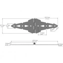 Everbilt 8 in. Black Heavy-Duty Decorative Strap Hinges (2-Pack) -Everbilt Store everbilt fence gate hinges 18105 31 1000