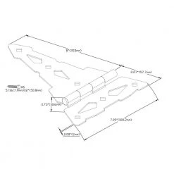 Everbilt 8 in. Black Heavy-Duty Decorative Tee Hinge (2-Pack) -Everbilt Store everbilt fence gate hinges 18107 76 1000