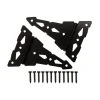 Everbilt 10 in. Black Heavy-Duty Decorative Tee Hinge (2-Pack)