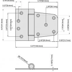 Everbilt 3-1/2 in. Black Spring Tee Hinge -Everbilt Store everbilt fence gate hinges 20234 31 1000