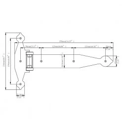 Everbilt 12 in. Black Super Heavy Duty Tee Hinge -Everbilt Store everbilt fence gate hinges 20444 76 1000
