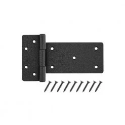 Everbilt 6 in. Black Heavy-Duty Tee Hinge with Rust Defender
