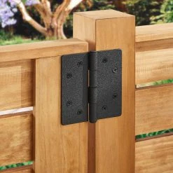 Everbilt 5 in. Black Heavy-Duty Butt Hinge with Rust Defender -Everbilt Store everbilt fence gate hinges 60226 40 1000