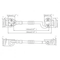 Everbilt 6 in. Black Decorative Hook and Eye -Everbilt Store everbilt fence gate latches slide bolts 20494 76 1000