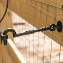 Everbilt 6 in. Black Decorative Hook and Eye -Everbilt Store everbilt fence gate latches slide bolts 20494 e1 1000