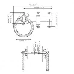 Everbilt 6 in. Black Heavy Duty Decorative Gate Ring Latch -Everbilt Store everbilt fence gate latches slide bolts 25035 76 1000
