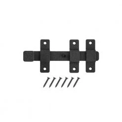 Everbilt 8 in. Black Heavy-Duty Slide Bolt with Rust Defender