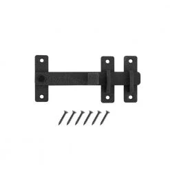 Everbilt 8 in. Black Drop Bar Latch with Rust Defender