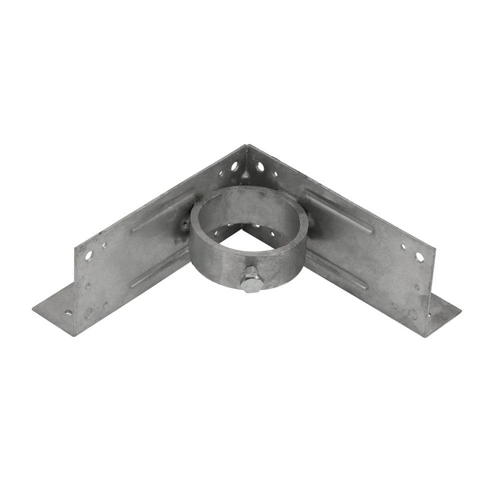 Everbilt 2-3/8 in. Galvanized Steel Corner Wood Adapter 1 Everbilt 2-3/8 in. Galvanized Steel Corner Wood Adapter