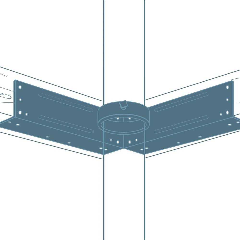 Everbilt 2-3/8 in. Galvanized Steel Corner Wood Adapter 2 Everbilt 2-3/8 in. Galvanized Steel Corner Wood Adapter - Image 2