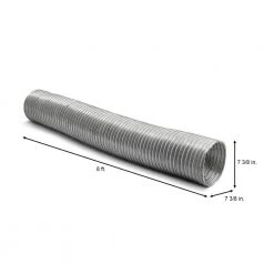 Everbilt 7 in. x 8 ft. Semi-Rigid Flexible Aluminum Duct -Everbilt Store everbilt flexible ductwork mfx78xhd 1f 1000