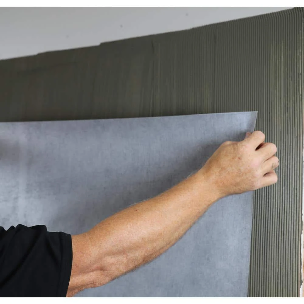 Everbilt 3.25ft. x 32ft. x 0.01in. Wallpaper Waterproofing Membrane Underlayment Roll for Drywall and Wall Surfaces 3 Everbilt 3.25ft. x 32ft. x 0.01in. Wallpaper Waterproofing Membrane Underlayment Roll for Drywall and Wall Surfaces - Image 3