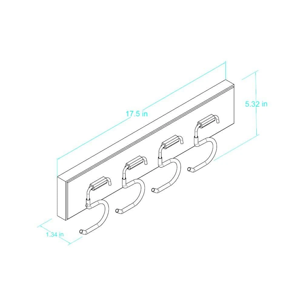 Everbilt White Board Wall-Mounted Garage Storage Tool Holder Organizer with Black S-Hooks 5 Everbilt White Board Wall-Mounted Garage Storage Tool Holder Organizer with Black S-Hooks - Image 5