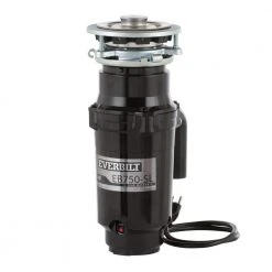 Everbilt 3/4 HP Slim Continuous Feed Garbage Disposal with Stainless Steel Sink Flange and Attached Power Cord -Everbilt Store everbilt garbage disposals 10 us eb 750 sl 1d 1000