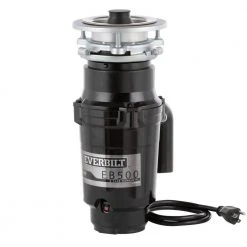 Everbilt 1/2 HP Standard Continuous Feed Garbage Disposal with Stainless Steel Sink Flange and Attached Power Cord -Everbilt Store everbilt garbage disposals 10 us eb500 1d 1000