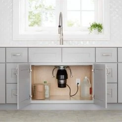 Everbilt 1/2 HP Sound Insulated Continuous Feed Garbage Disposal with Stainless Steel Sink Flange and Attached Power Cord -Everbilt Store everbilt garbage disposals 10 us eb500 md 31 1000