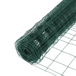 Everbilt 2.3 ft. x 50 ft. PVC Green Garden Fence Welded Wire