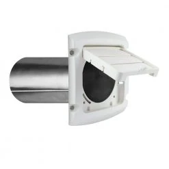 Everbilt 4 in. Hinged Louvered Vent Hood in White