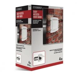Everbilt 4 in. Hinged Louvered Vent Hood in White -Everbilt Store everbilt gas fittings connectors bhlh4whd c3 1000