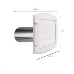 Everbilt 6 in. Louvered Exhaust Hood in White -Everbilt Store everbilt gas fittings connectors blh6whd 1f 1000