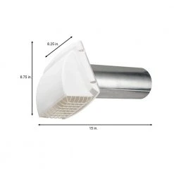 Everbilt Wide Mouth Dryer Vent Hood in White -Everbilt Store everbilt gas fittings connectors bpmh4whd6 1f 1000
