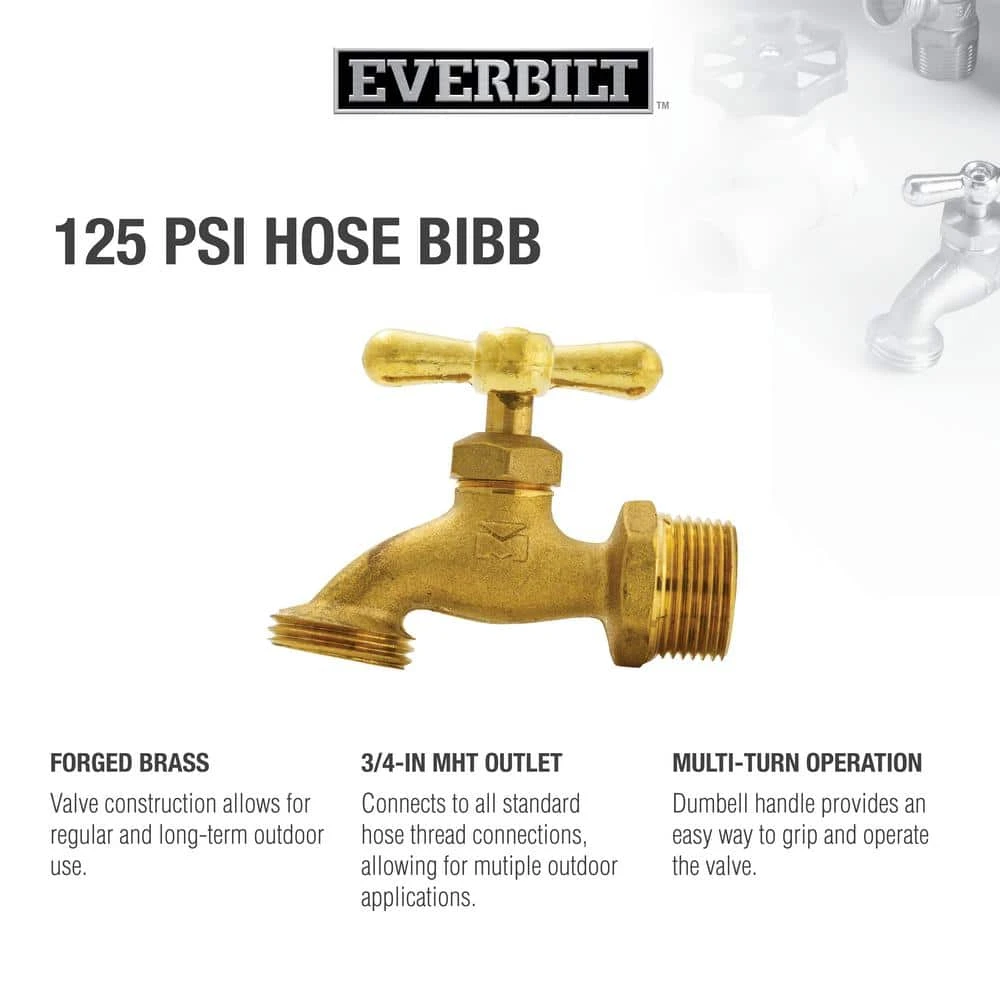 Everbilt 3/4 in. Brass MIP Hose Bibb 7 Everbilt 3/4 in. Brass MIP Hose Bibb - Image 7