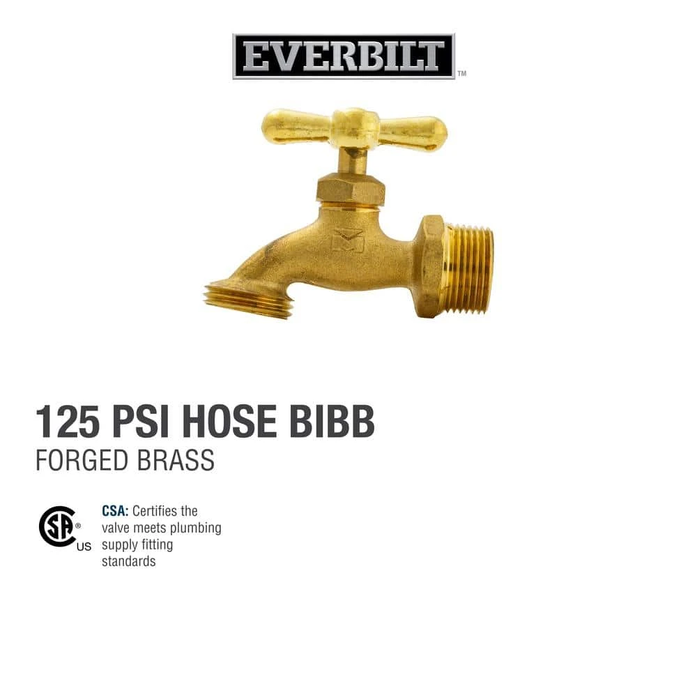 Everbilt 3/4 in. Brass MIP Hose Bibb 6 Everbilt 3/4 in. Brass MIP Hose Bibb - Image 6