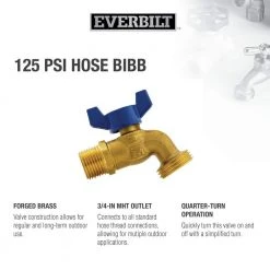 Everbilt Quarter Master 1/2 in. Forged Brass MPT and Internal Solder Hose Bibb -Everbilt Store everbilt hose bibbs 103 053eb fa 1000
