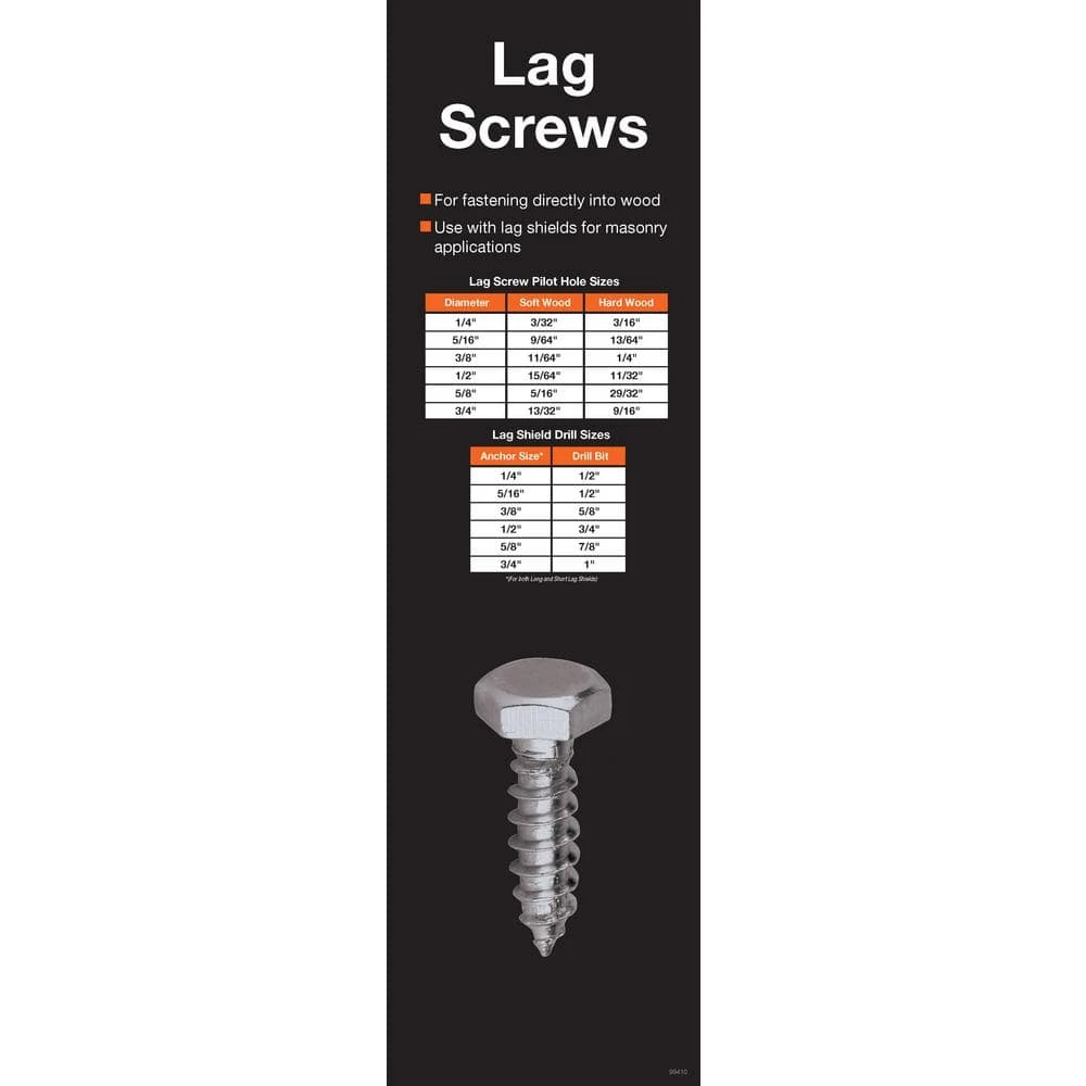 Everbilt 3/8 in. x 3 in. Hex Galvanized Lag Screw (25-Pack) 4 Everbilt 3/8 in. x 3 in. Hex Galvanized Lag Screw (25-Pack) - Image 4