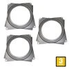 Everbilt 6 in. Silver Square Lazy Susan Turntable with 400 lbs. Load Rating (3-Pack)